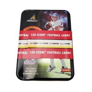 John Elway 1997 Pinnacle Score 150 Football Card Quarterback Collectible Tin